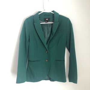 H&M Dark Green Blazer with Padding